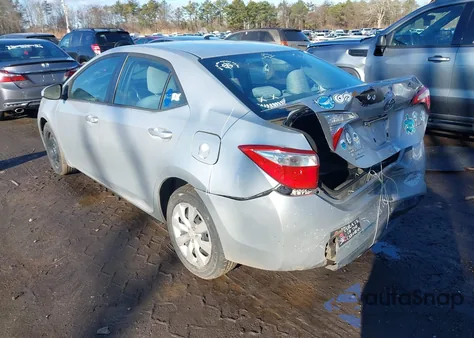 2014 Toyota Corolla Le из США, поврежденный, VIN 5YFBURHE2EP119988